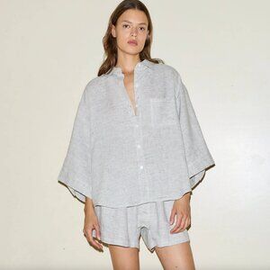 Deiji The 03 Short Set in Pinstripe